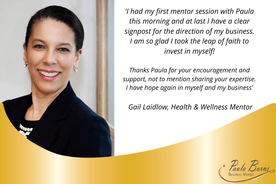 Paula Burns Business Mentoring Testimonial Gail Laidlow